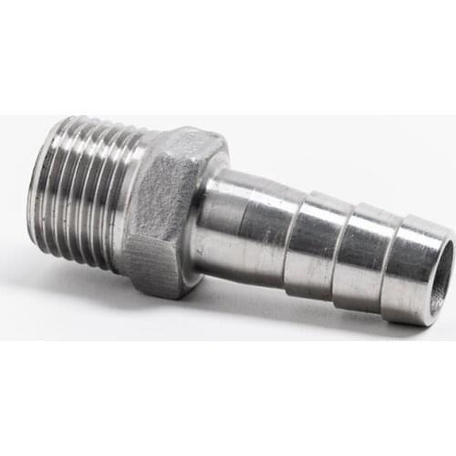 Stainless Steel 304 BSP Male Thread Pipe Fitting X Barb Hose Tail Reducer Pagoda Joint Coupling Connector