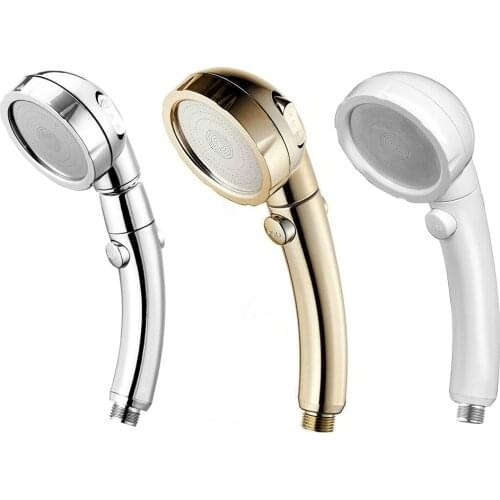 Skin Care High Pressure 3 Modes Shower Head Portable 360 Degree Rotary 3 Mode Bathroom Pressurized Shower Head Nozzle