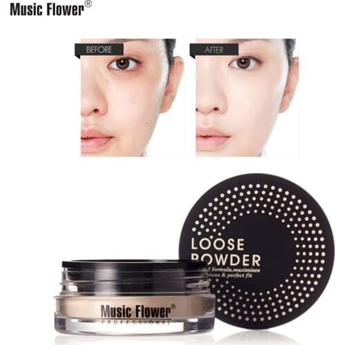 Music Flower Make-up Powder Waterproof Waterproof Matte Not Makeup Honey Powder Brighten Skin Tone