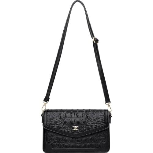 Crocodile Texture Soulder Womens Bag 2021 Female Luxury Small Square Bag Leather Crossbody Designer Bag And Fashionable Purses