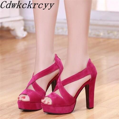 Women sandals Summer New pattern fashion Super high heel temperament Women sandals black sexy High-heeled Nightclub Rome Sandals