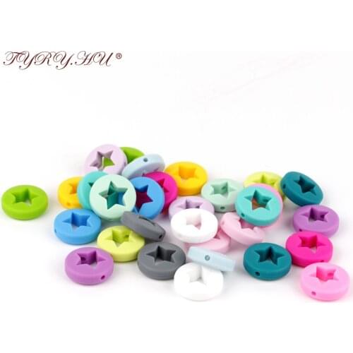 TYRY.HU 10pc Round Silicone Beads Bpa Free Baby Teething Beads For DIY Chew Necklace Silicone Bead 21*21 mm