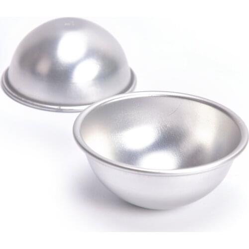 2Pcs 3D Ball Sphere Shape Bath Bombs Metal Aluminum Alloy Bath Bomb Mold DIY Bathing Tool Accessories Creative Mold