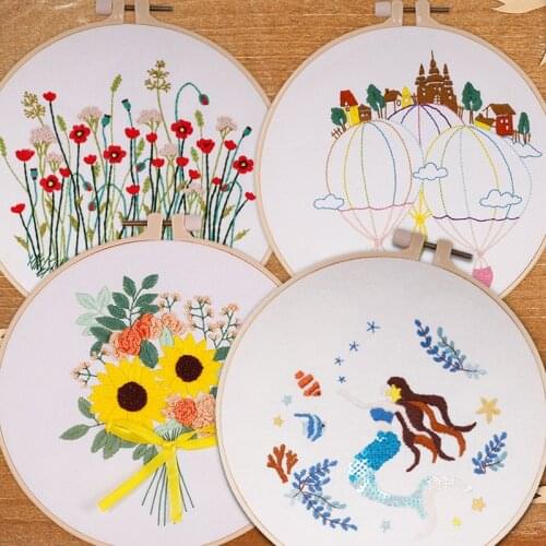 2021 Embroidery DIY European style embroidery handicraft European style decorative painting. 20 * 20 send embroidery guy