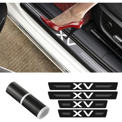 4Pcs For Subaru XV 1 2 2012 2013 2014 2015 2016 2017 2018 2019 2020 2021 Car Door Threshold Stickers Accessories Auto Products