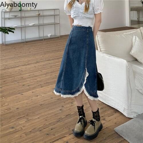 Женские юбки джинсовые Alyaboomty China At AliExpress