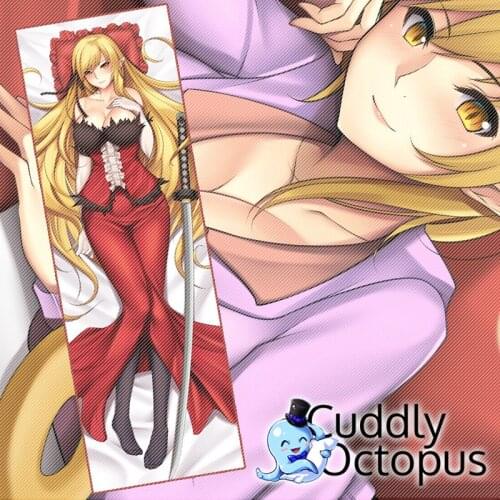 Anime Bakemonogatari Oshino Shinobu Dakimakura Hugging Body 2WAY Pillow Case Cover Pillowcase Cushion Bedding Xmas Gifts Cud