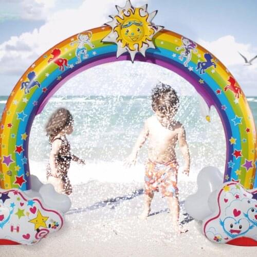 Large Inflatable Rainbow Arch Sprinkler Toy Outdoor Water Toys For Toddlers Outdoor Toys For Birthday Party Festival