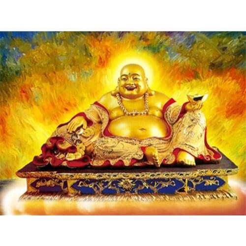 Buddha Religion DIY Cross Stitch Embroidery 11CT Kits Craft Needlework Set Printed Canvas Cotton Thread Home Room