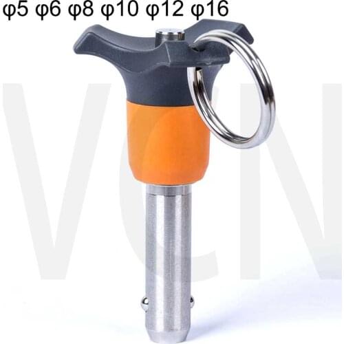 BLP quick release pins,nylon handle button ball lock pins,diameter 5 6 8 10 12 16 ,length 10 15 TO 100 mm Stainless steel pins