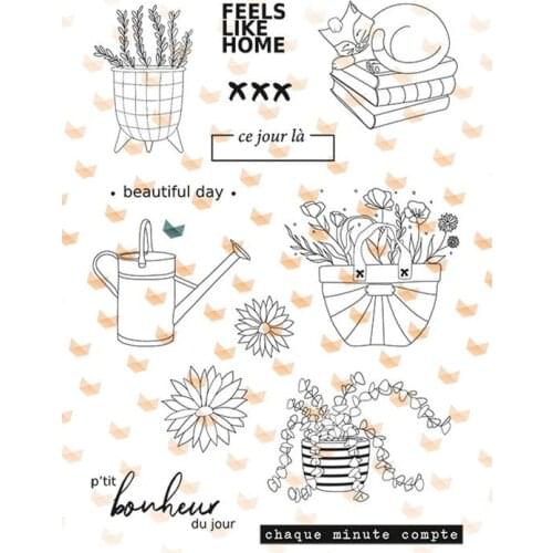 French Clear Stamp for Scrapbooking Transparent Silicone Rubber DIY Photo Album Decor 0475