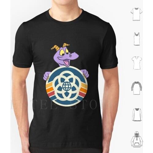 Retro Rainbow Figment T Shirt Print Cotton Figment Center Journey Into Imagination