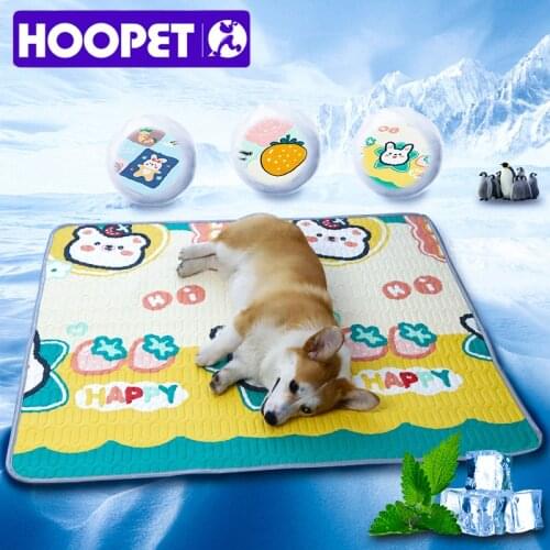 HOOPET Dog Mat Cooling Summer Pad Mat For Dog Cat Blanket Sofa Breathable Pet Bed Summer Washable For Small Medium Large Dog