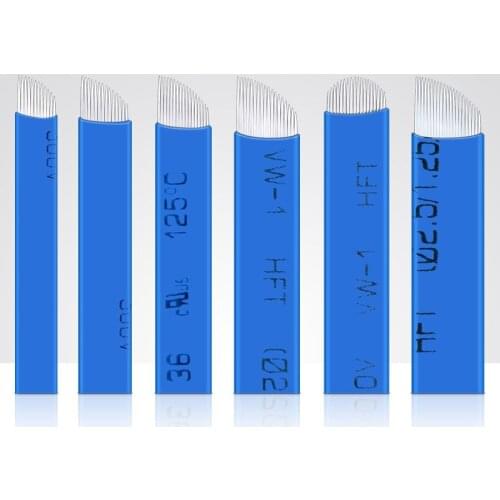 100Pcs 0.2mm 7 9 12 16 18Flex U Needle Permanent Makeup Eyebrow Tattoo Microblading Needles For 3D Embroidery Manual Tattoo Pen