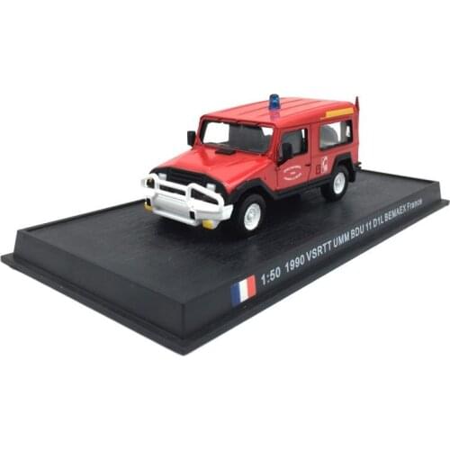 Alloy 1:50 France 1990 Fire Truck Rescue Vehicle Simulation Static Model Collection Display Gift