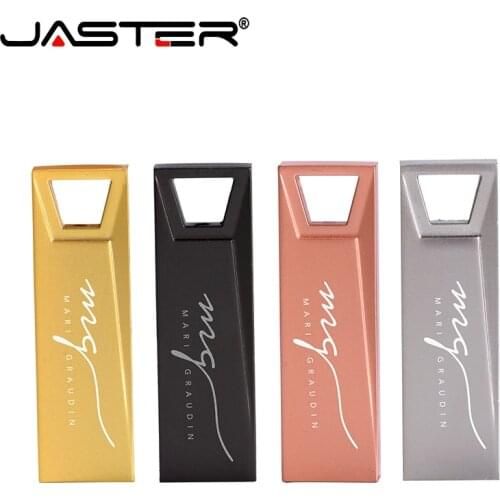 JASTER High Speed Flash Disk USB2.0 Fashion Metal Pen Memory U Disk 4GB 8GB 16GB 32GB 64GB 128GB Customized Logo Wholesale