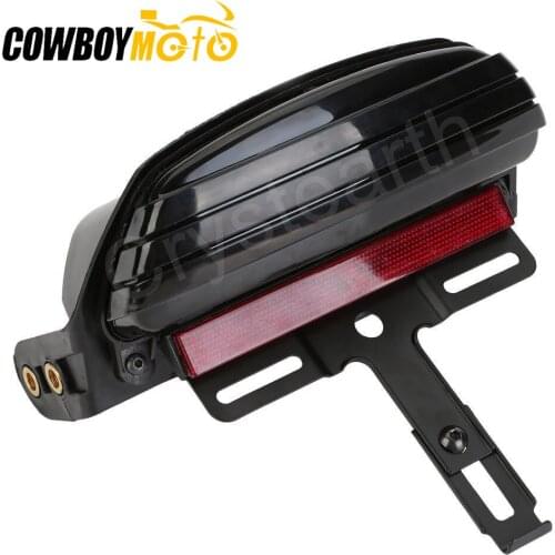 Motorcycle Tri-Bar License Plate Bracket LED Tail Light For Harley Softail FXST FXSTC FXSTB 2006 2007 2008 2009 2010-later