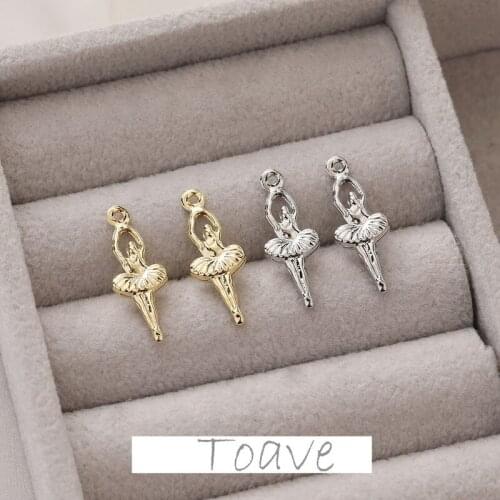 Small mini ballet girl pendant color preservation electroplating diy earrings hand-made material accessories