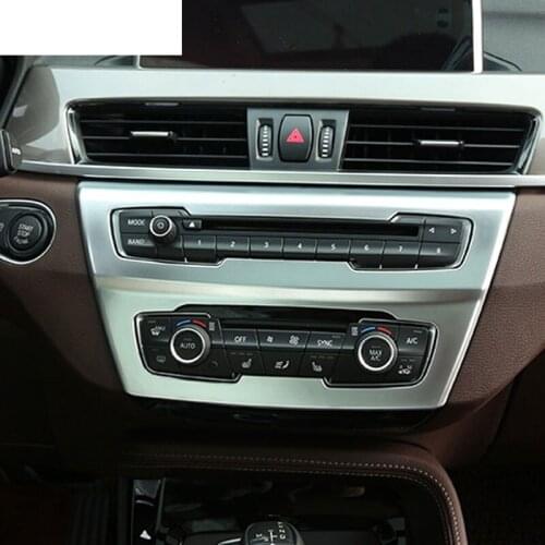 For BMW X1 F48 20i 25i 25le 2016-2019 ABS Matte Chrome Center Center Console Button Frame Car Accessories For BMW X2 F47 2018