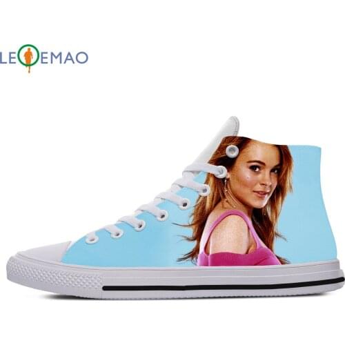 Custom Spring Autumn Canvas Shoes Lindsey Lohan High Quality Handiness Flats Mens Casual Shoes Comfortable Big White Zapatillas
