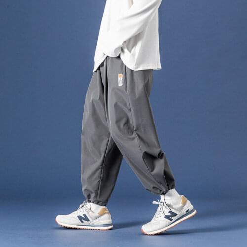 Privathinke Korean Men Casual Harem Pants 2020 Solid Color Mens Joggers Streetwear Man Loose Trousers Plus Size Male Clothes