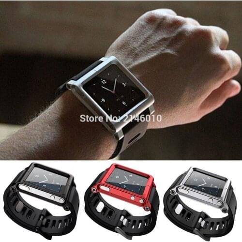 Multi-Touch Watch Band Kit Wrist Strap Bracelet For iPod Nano 6 6th 6g Aluminum Metal Case