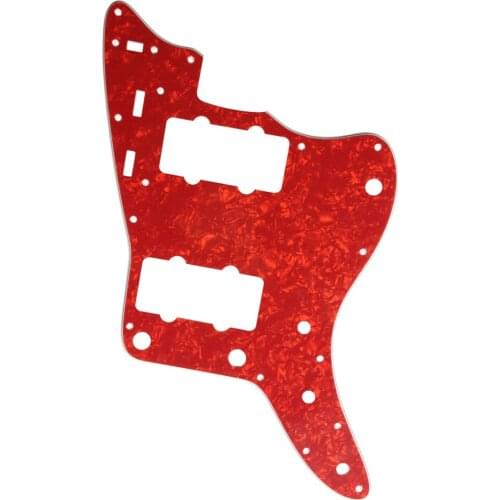Pleroo Custom Guitar pickgaurd - For US Jazzmaster style Guitar pickguard Replacement , 4 Ply Red Pearl