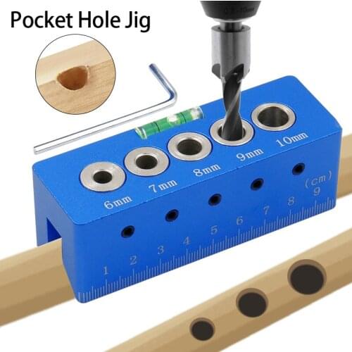 90 Degree Straight Wood Doweling Jig Kit Hole Guide Carpenter Pocket Hole Jig Drill Guide Locator Carpentry Woodworking Tool