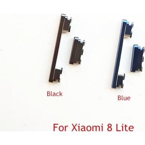 10x New Side Power Key +Volume Button For Xiaomi 8 Lite Mi 8 Lite Side Button Keys Replacement Parts