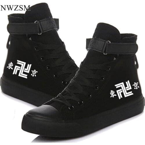Tokyo revengers New style canvas shoes Japanese anime high-top velcro canvas shoes