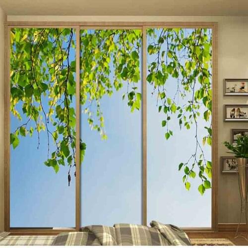 Customized Cartoon Window Sticker Sliding Door Sticker Wall Sticker One-Way Scrub Window Film Glass Foil Kitchen Sticker