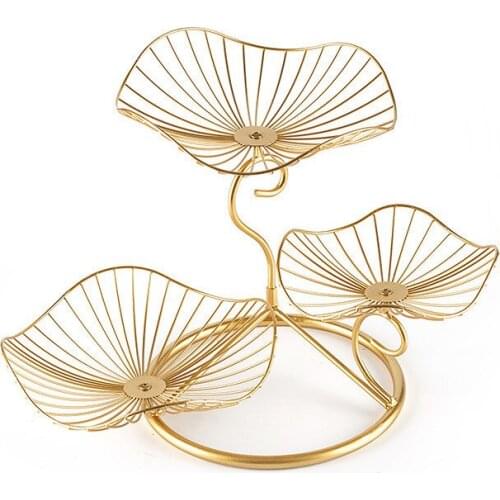 Nordic fruit tray creative modern living room household three-layer fruit tray simple iron multi-layer fruit tray storage basket