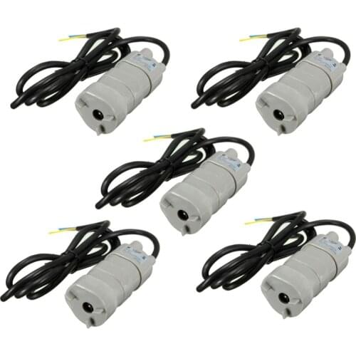 5Pcs 5M High Head DC Water Pump Submersible Motor For Pond, Aquarium, Fish Tank Fountain,for Garden 14L/Min 840L/H DC12V 1.2A