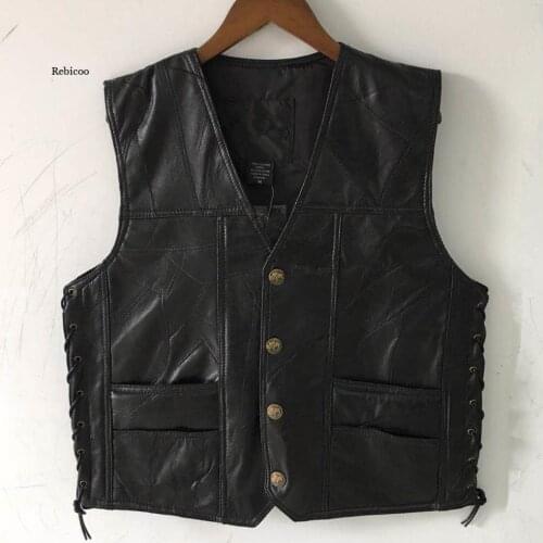 Rebicoo Men's Leather Vests