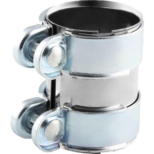 2.5" Exhaust Tube Pipe Connector Joiner Sleeve Clamp Connector 65mm V Band Clamp Exhaust Tube Pipe Connector Car Accessories