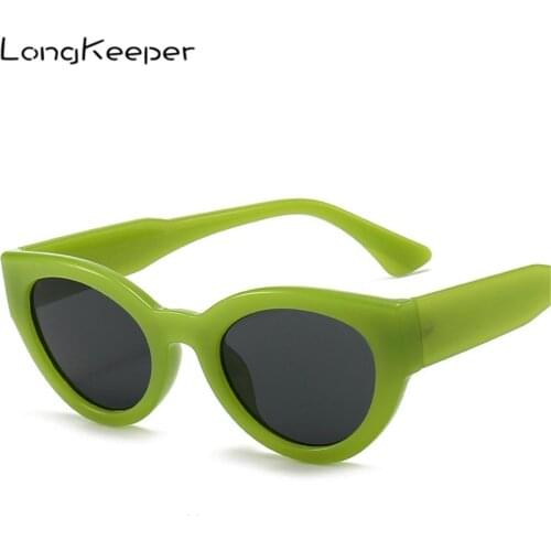 LongKeeper Cat Eye Sunglasses Women Sexy Retro Small Sun Glasses for Male Female Stylish Eyewear Vintage Oculos De Sol UV400