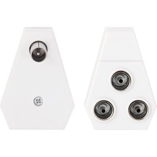 TV9.5 Male Female Plug Cable TV Adaptor To Insert Injection Molding Four Way One Revolution Three Female Head