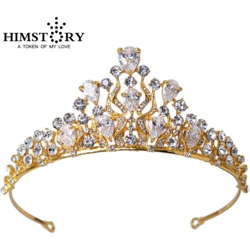 High Quality Shinny Rhinestones Princess Tiaras Crown Crystal Bridal Hair Accessories Wedding Party Festival Hair Accessory