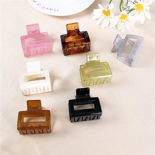 1Piece Square Acetate Acrylic INS Hair Clips Girls Hairpins Crab Claws Clamp Hair Accessories for Women Banana Grips Slid