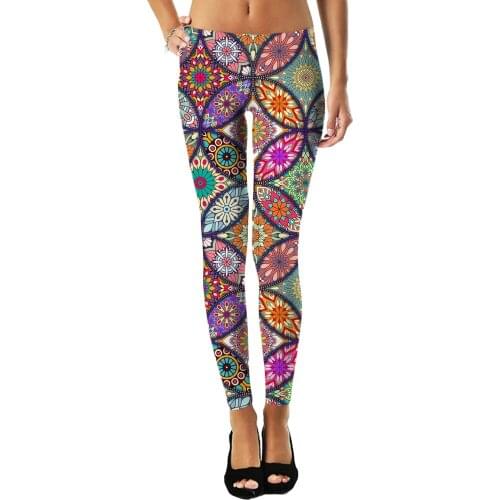 Women Leggings Fashion 3D Digital Printing Bohemian Totem Leggings Sexy Elastic Female Skinny Leggings Harajuk DDK7