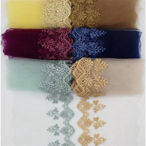 15Yards High-quality color mesh embroidery lace DIY skirt wedding curtain decoration accessories trim width 10.5CM