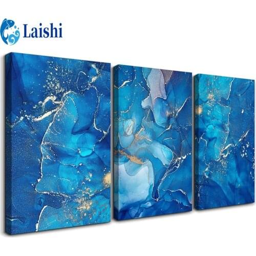 3pcs Full Square Diamond Abstract colorful clouds 5D DIY Diamond Painting 3D Embroidery Cross Stitch Rhinestone Painting Decor