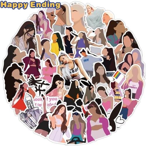 50 PCS/Lot Singer Ariana Grande Vsco Girl Stickers For Car Motorcycle Skate Bike Guitar Mobile Phone Laptop Travel Case Suitcase