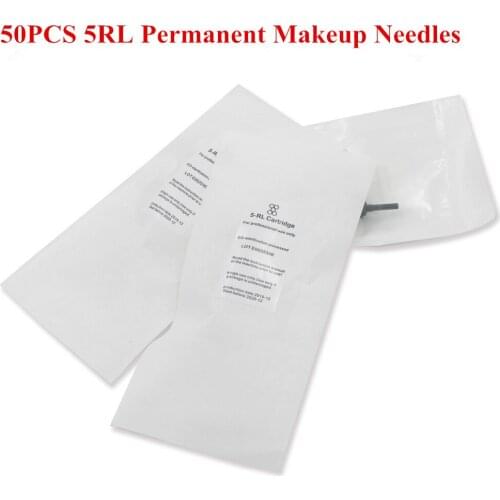 600D-G 5RL Tattoo Permanent Makeup Needles Sterilized 5 RL Tattoo Machine pen tattoo Needles for Lip liner eyeliner 50 pcs/lot