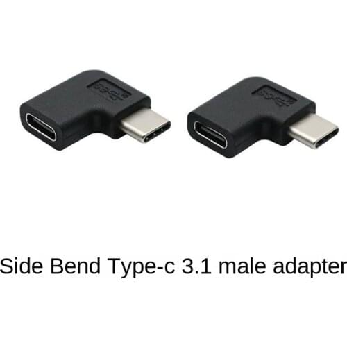 90 Degree Right Angle USB 3.1 Type C Male To Female Converter L Shape USB-C Adapter for Smart Phones Portable Connector