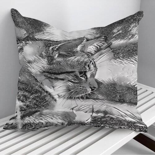 AnimalArtBW Cat 001 Throw Pillows Cushion Cover On Sofa Home Decor 45*45cm 40*40cm Gift Pillowcase Cojines Dropshipping