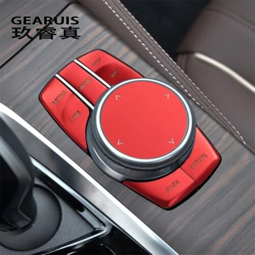Car Styling For BMW 5 series G30 X3 G01 X4 G02 6gt G32 Aluminium Alloy Drive Center Multimedia Buttons switch Cover Sticker Trim