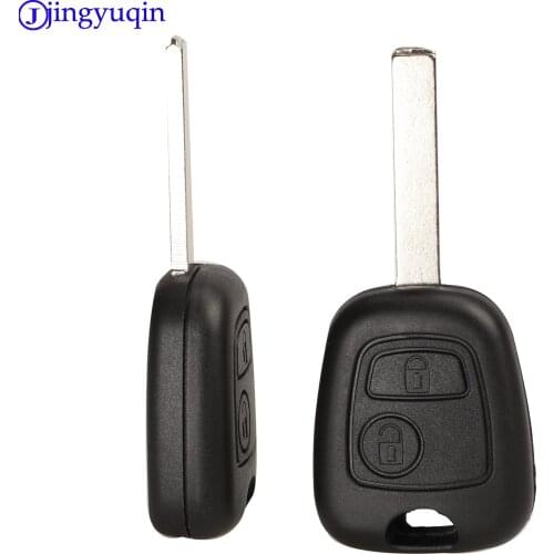 Jingyuqin 2 Buttons Uncut Blade Remote Car Key Case Shell Fob For Citroen C1 C2 C3 / Pluriel C4 C5 C8 / Xsara Picasso Cover