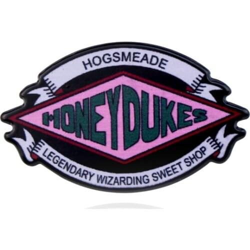 Homemade Sweet Shop Honeydukes Enamel Pin Alas Earwax Magic Glitter Jar Badge Magical Wizarding Candy Fudge and Chocolate Brooch