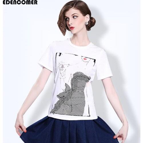 Женские полосатые футболки EDENCOMER China At AliExpress